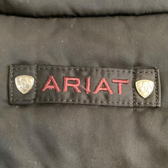 Ariat Black Soft Shell Fitted Polyester Full Zip Outdoors Puffy Vest Size Medium - Picture 15 of 16